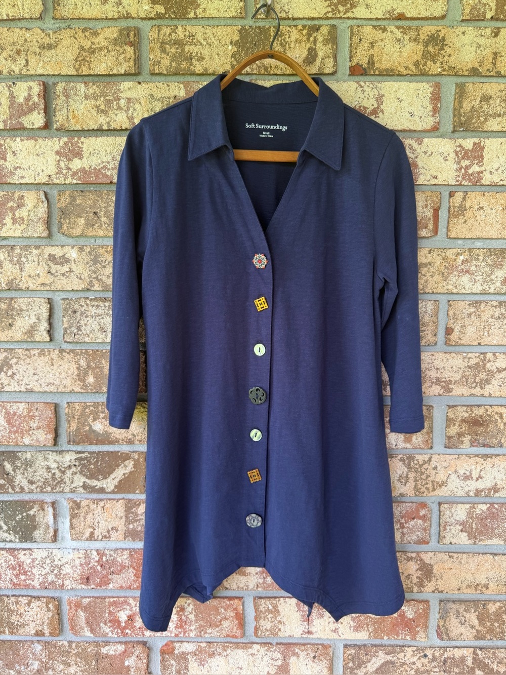 Soft Surroundings Danielle Button Tunic Women’s Size Small